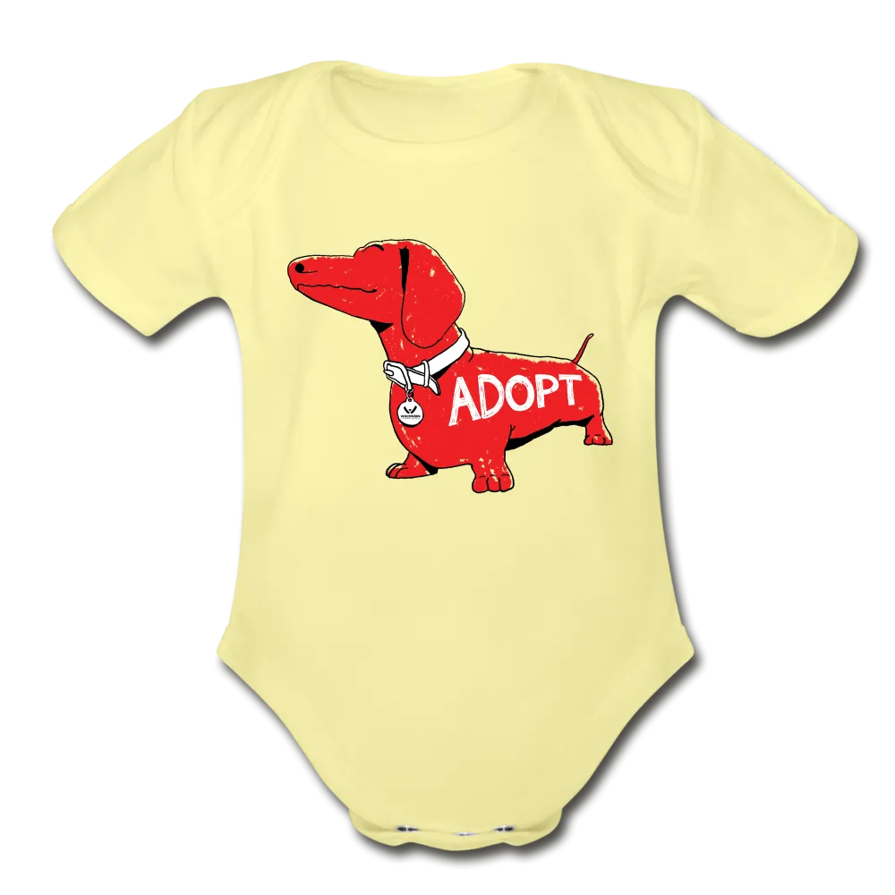 "Big Red Dog" Organic Short Sleeve Baby Bodysuit