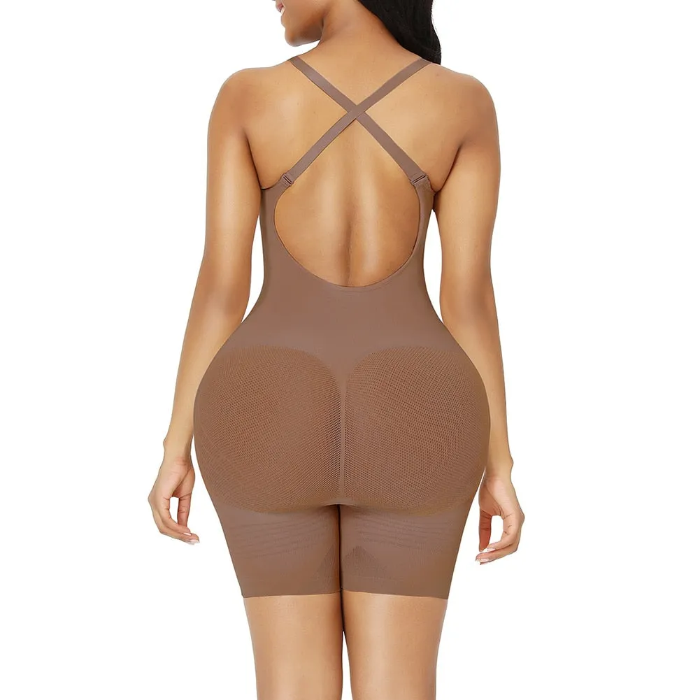 "Second Skin" Hourglass Seamless Power Mesh Low Back Bodysuit