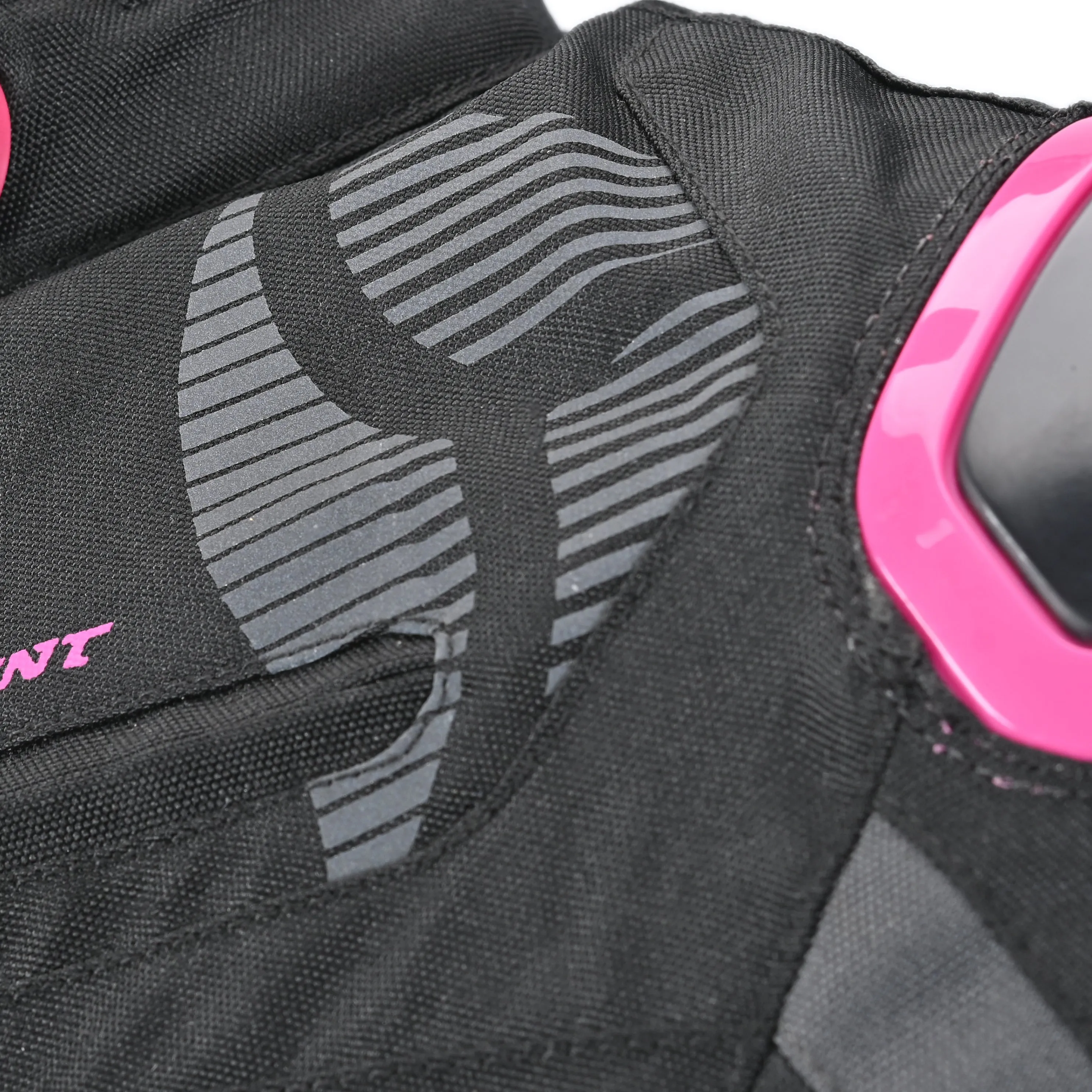 R-Tech Knight Rider Lady Long - Motorcycle Racing Jacket - Black Dark Grey Fuschia