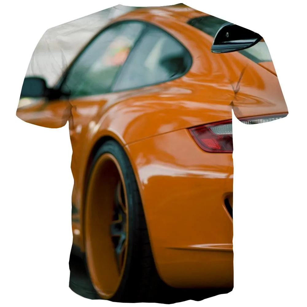 Racing Car T shirts Men Metal Tshirts Novelty City Shirt Print Gray Tshirt Anime Retro Tshirts Cool