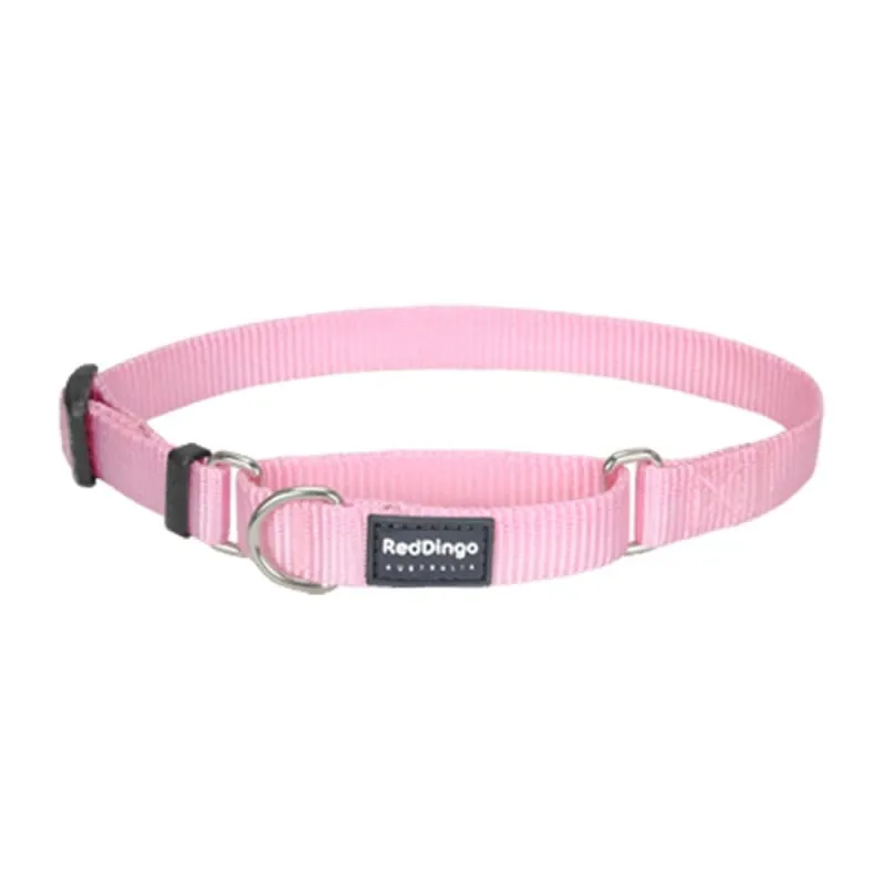 Red Dingo Martingale Half Check Pink Dog Collar (4 Sizes)