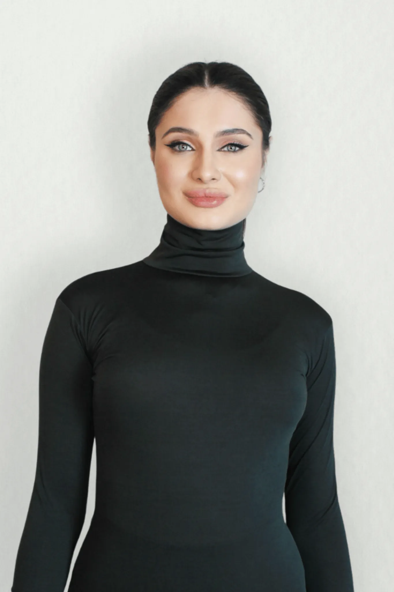 RUUQ Bodysuit Long Sleeve with Mock Neck - Forest Green