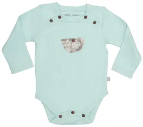 Safari Collection Long Sleeved BodySuit In Gossamer Green