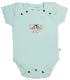 Safari Collection Short Sleeved Bodysuit in Gossamer Green