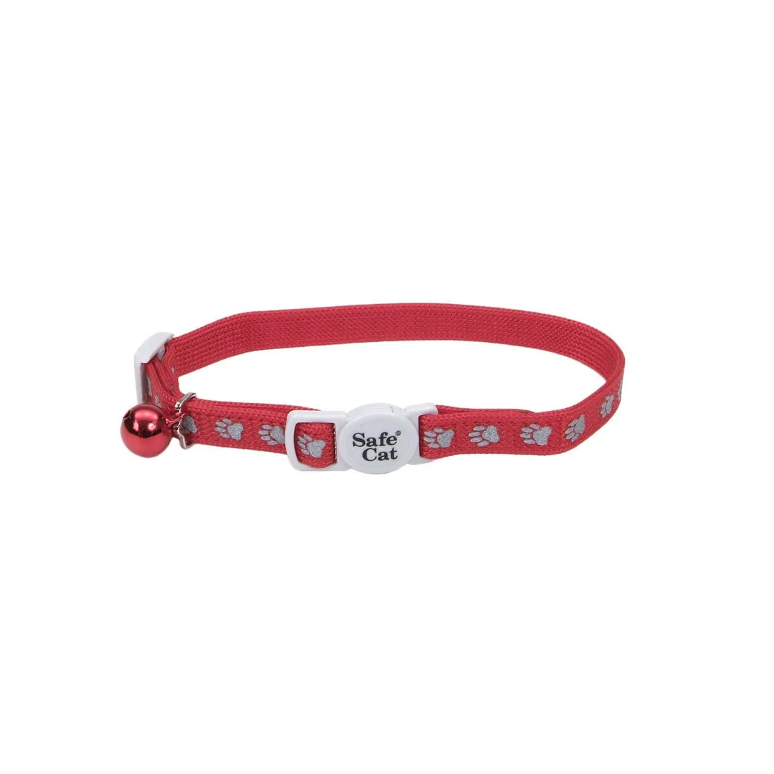 Safe Cat Reflective Snag-Proof Adjustable 3/8" Breakaway Collar-Red Southwest