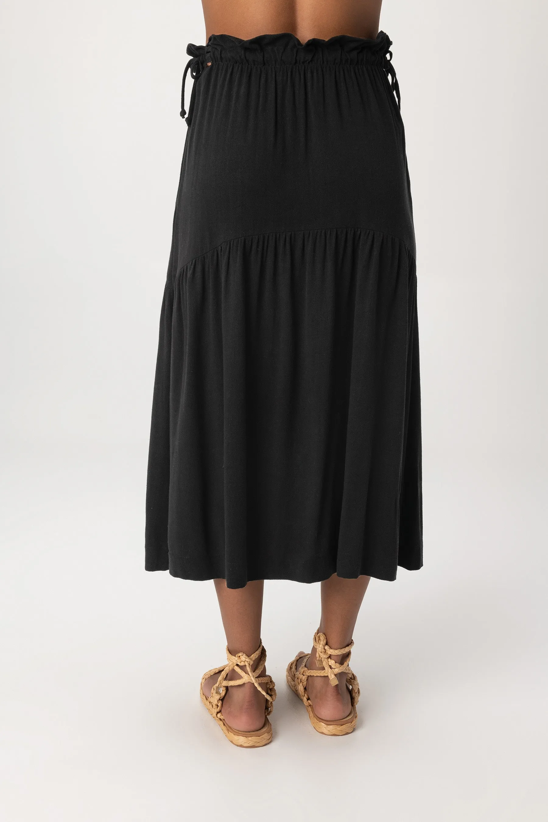 Sandy Tie Midi Skirt