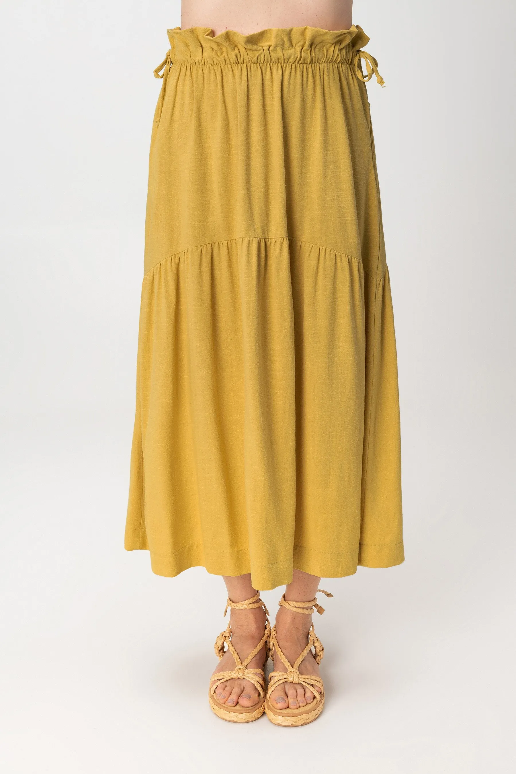 Sandy Tie Midi Skirt