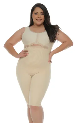 Sculpting Body Shaper with Built-In Back Support Bra- Medicated Shapewear