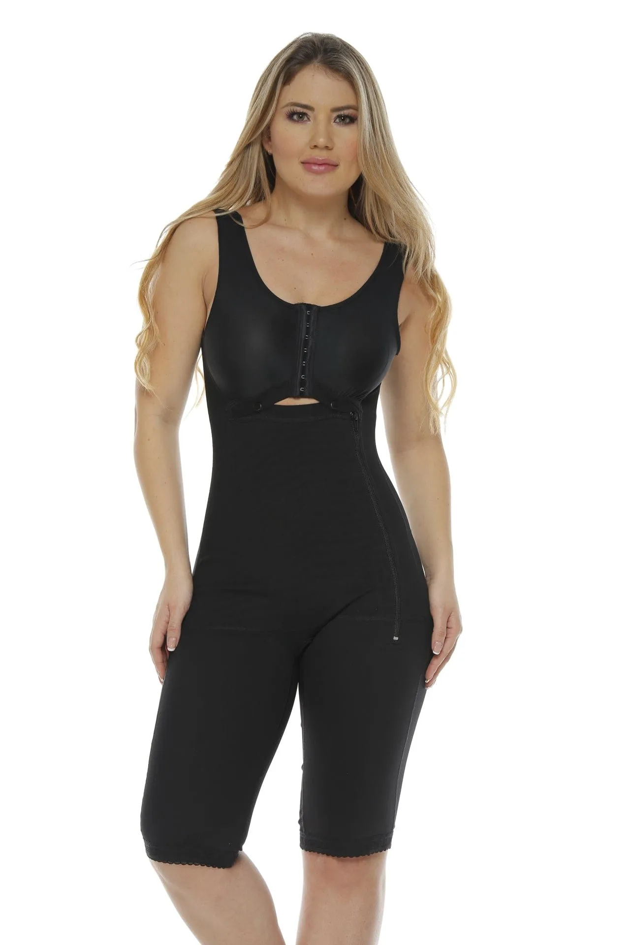 Sculpting Body Shaper with Built-In Back Support Bra- Medicated Shapewear