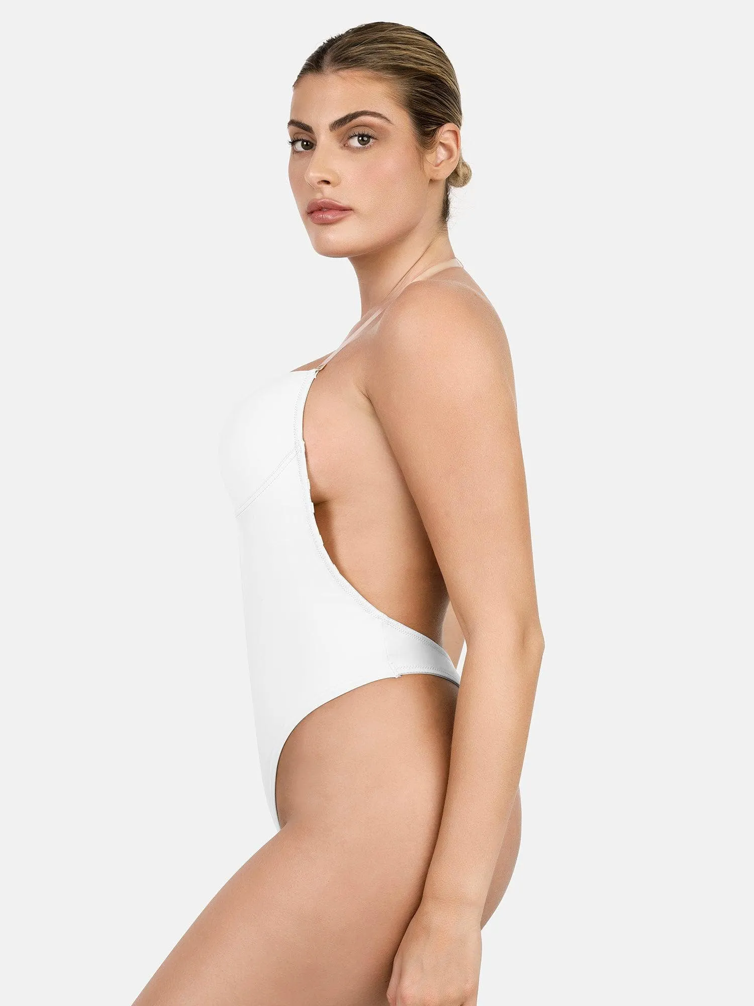 Shapewear Halter Strap Deep U Sculpting Backless Bodysuit