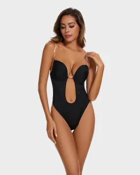 SheCurve® Strapless U Plunge Thong Bodysuit