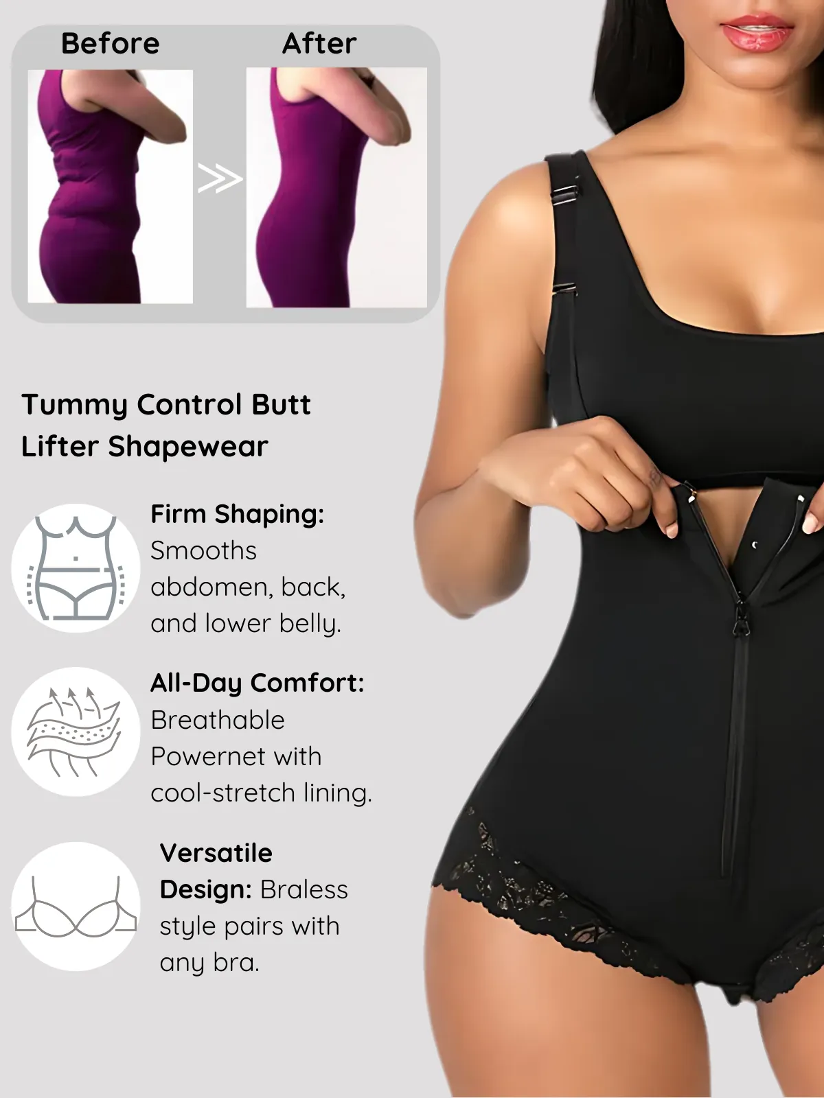 Siluet 1320 Slimming Braless Body Shaper Briefs – Full Control & Everyday Comfort