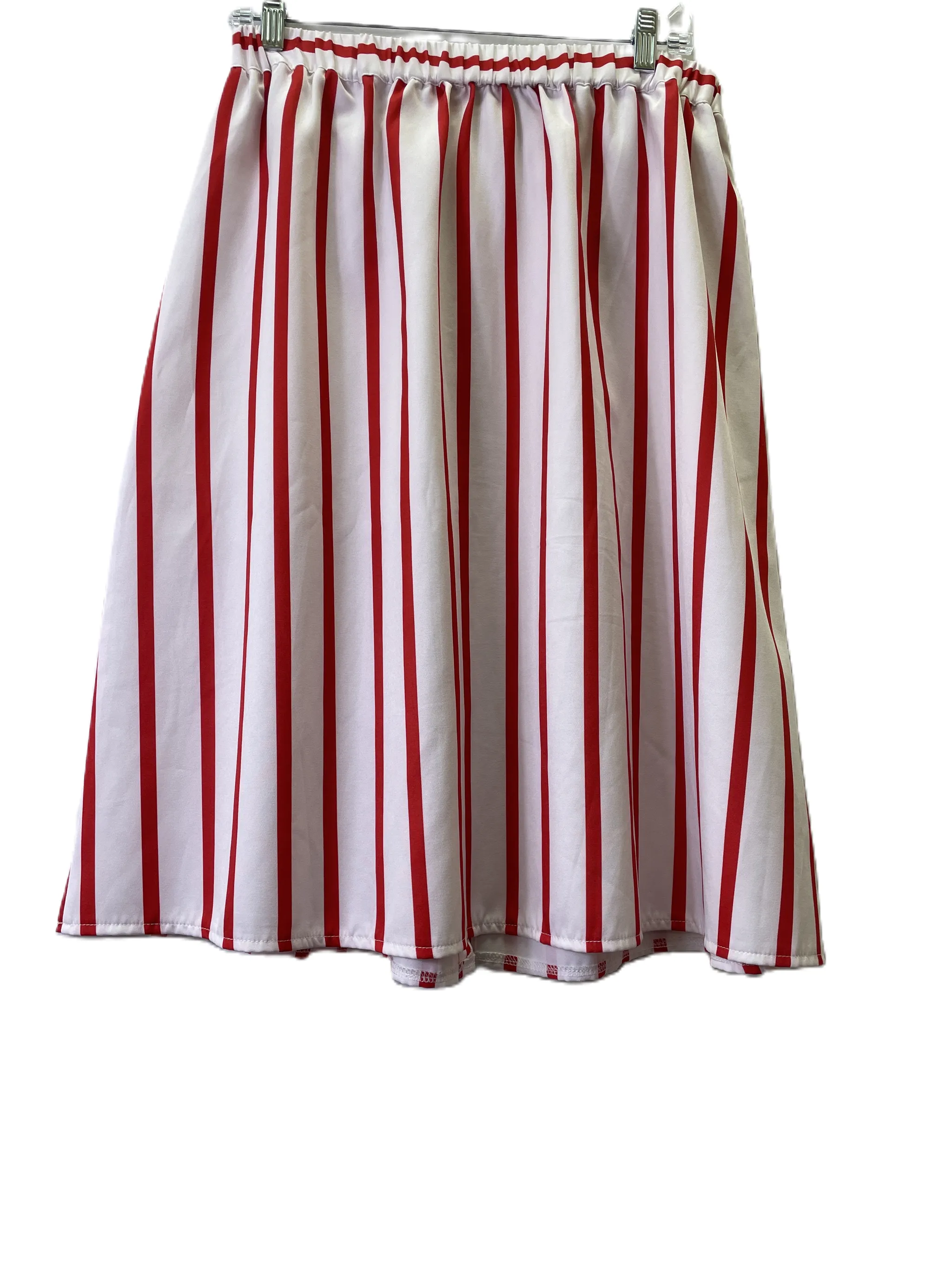 Skirt Midi By Allegra K In Red & White, Size: L