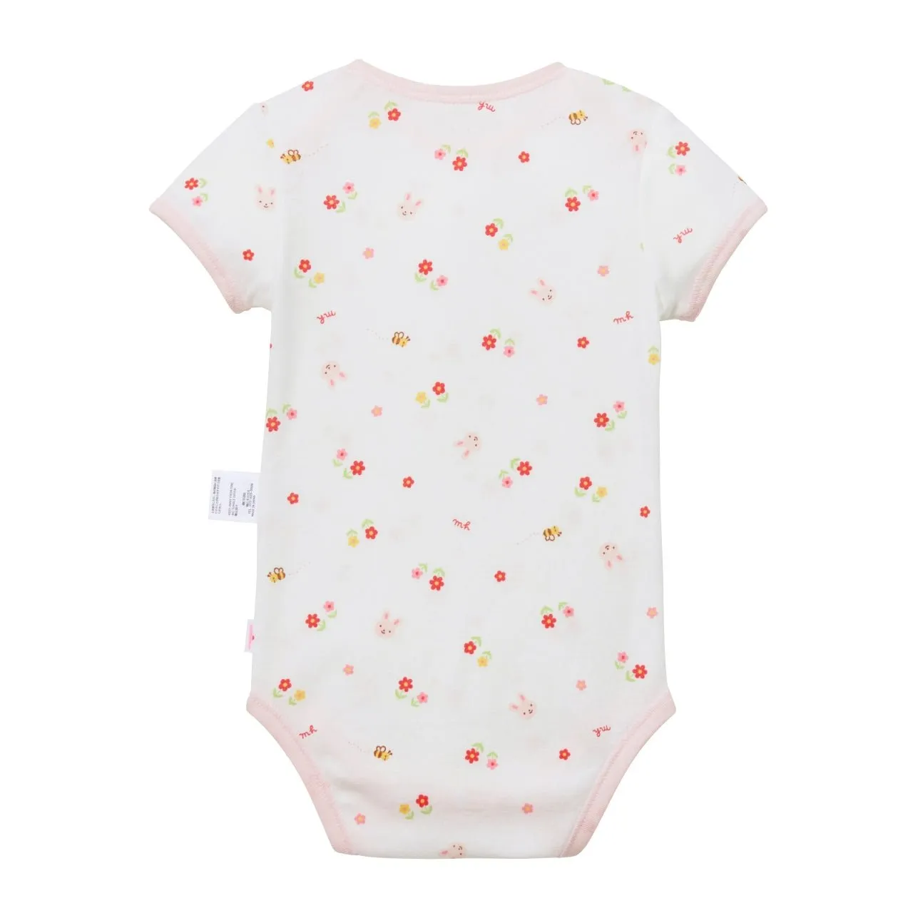 Slip-On Short-Sleeve Onesie Bodysuit-flower