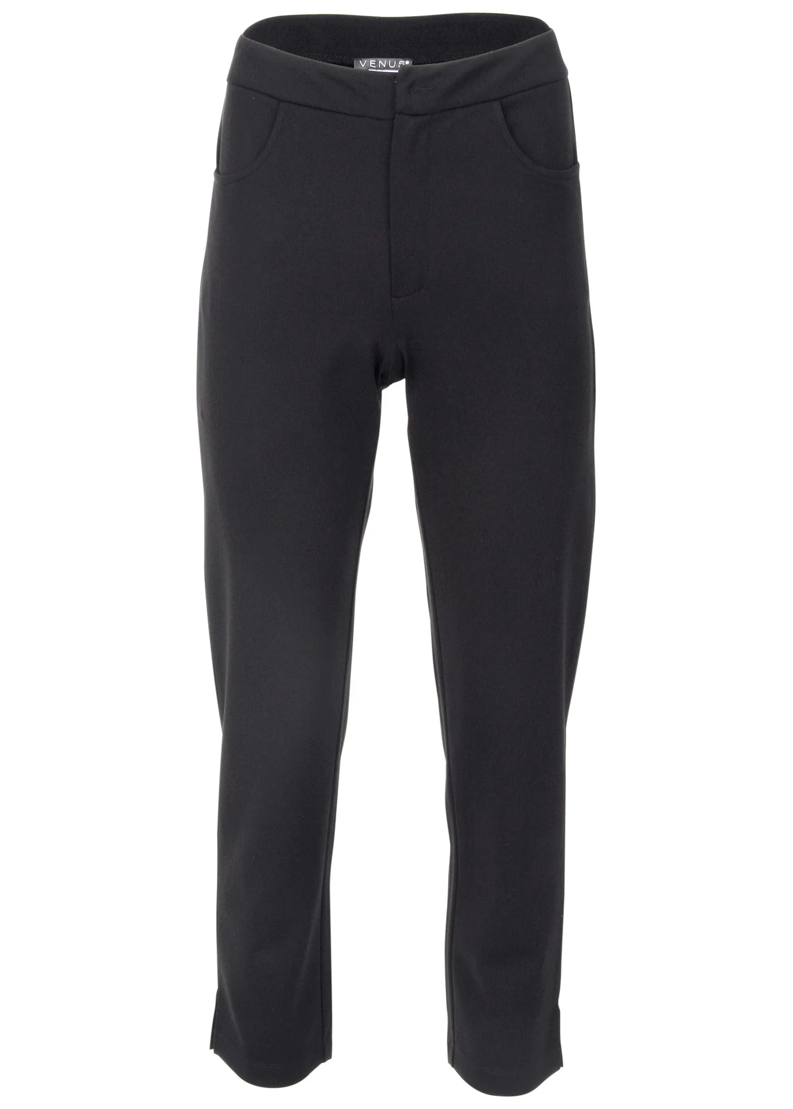 Smoothing Ponte Straight Leg Pants - Black