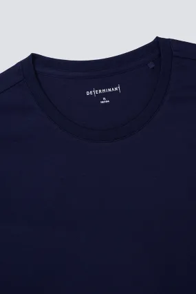 Softex Crew Neck T-Shirt | Navy NNY096