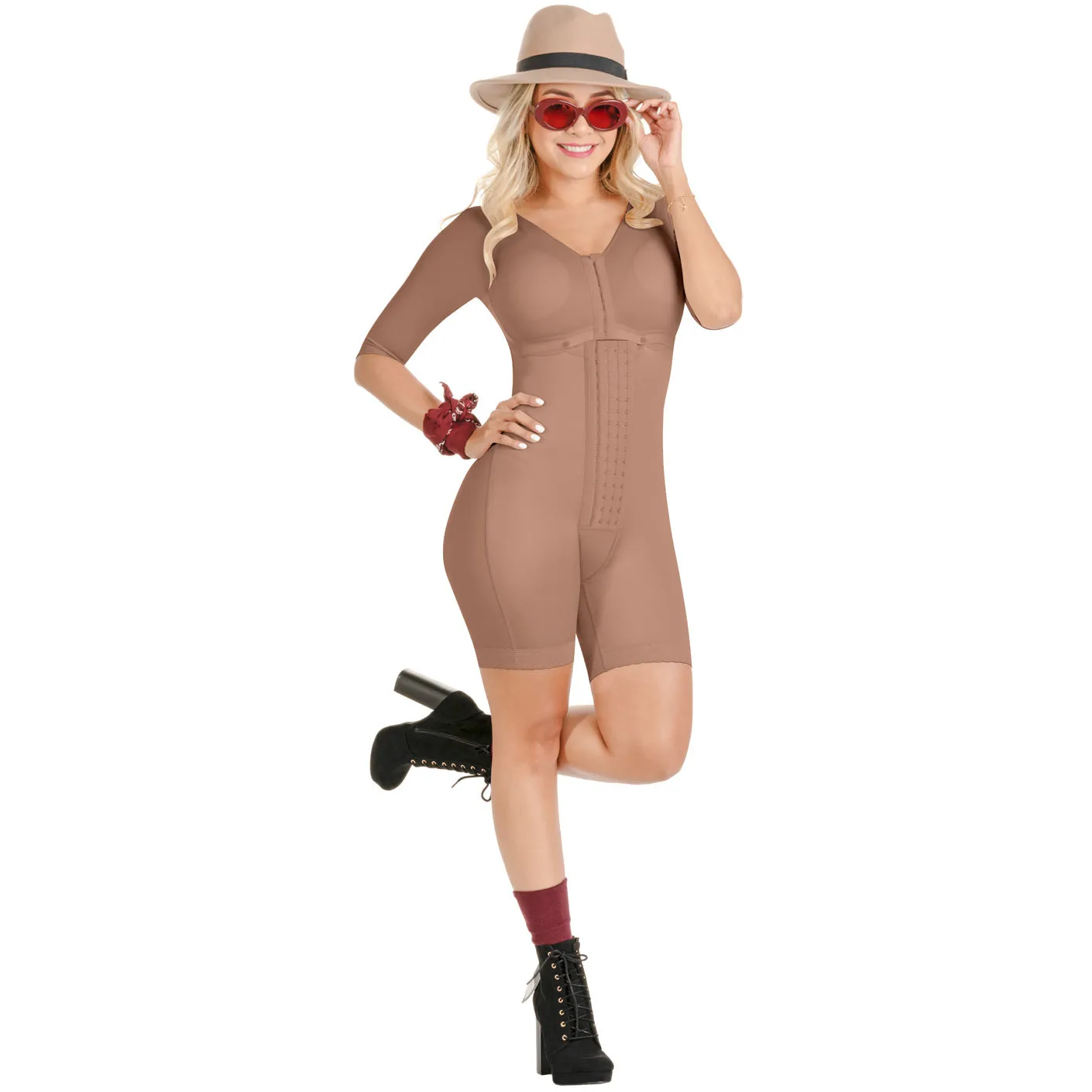 SONRYSE TR103 Shapewear Bodysuit With Sleeves For Post Surgery