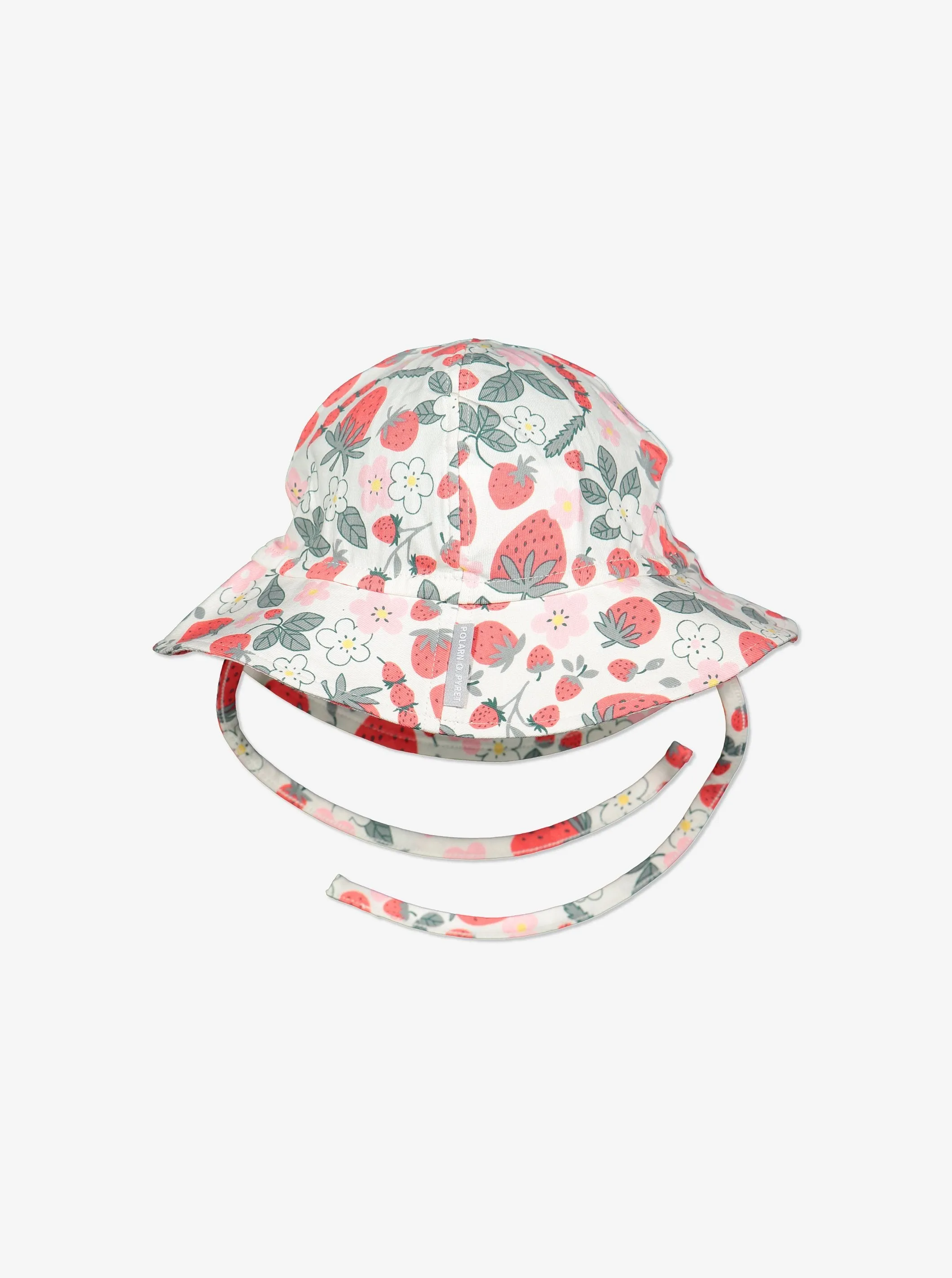 Strawberry Print Newborn Sunhat