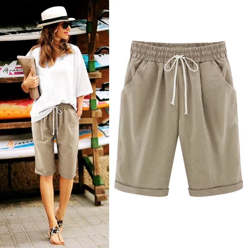 Summer casual pants, wearing a pair of pants, large size