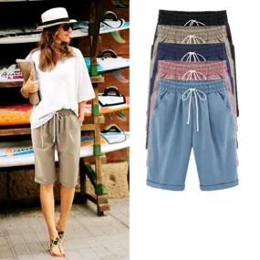 Summer casual pants, wearing a pair of pants, large size