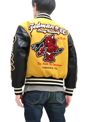 Tedman Varsity Jacket Men's Letterman Jacket Custom Award Jacket TDJ-23000 Mustard/Black