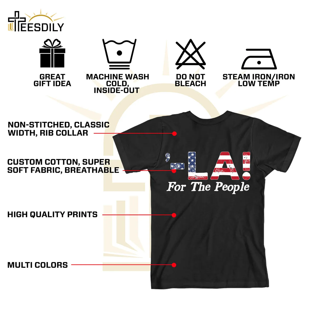 Teesdily | Comma La Shirt, Comma La For The People Sweatshirt Hoodie Mug, American Flag T-shirt, Support First Women Tee, Patriot Gift For Men Women