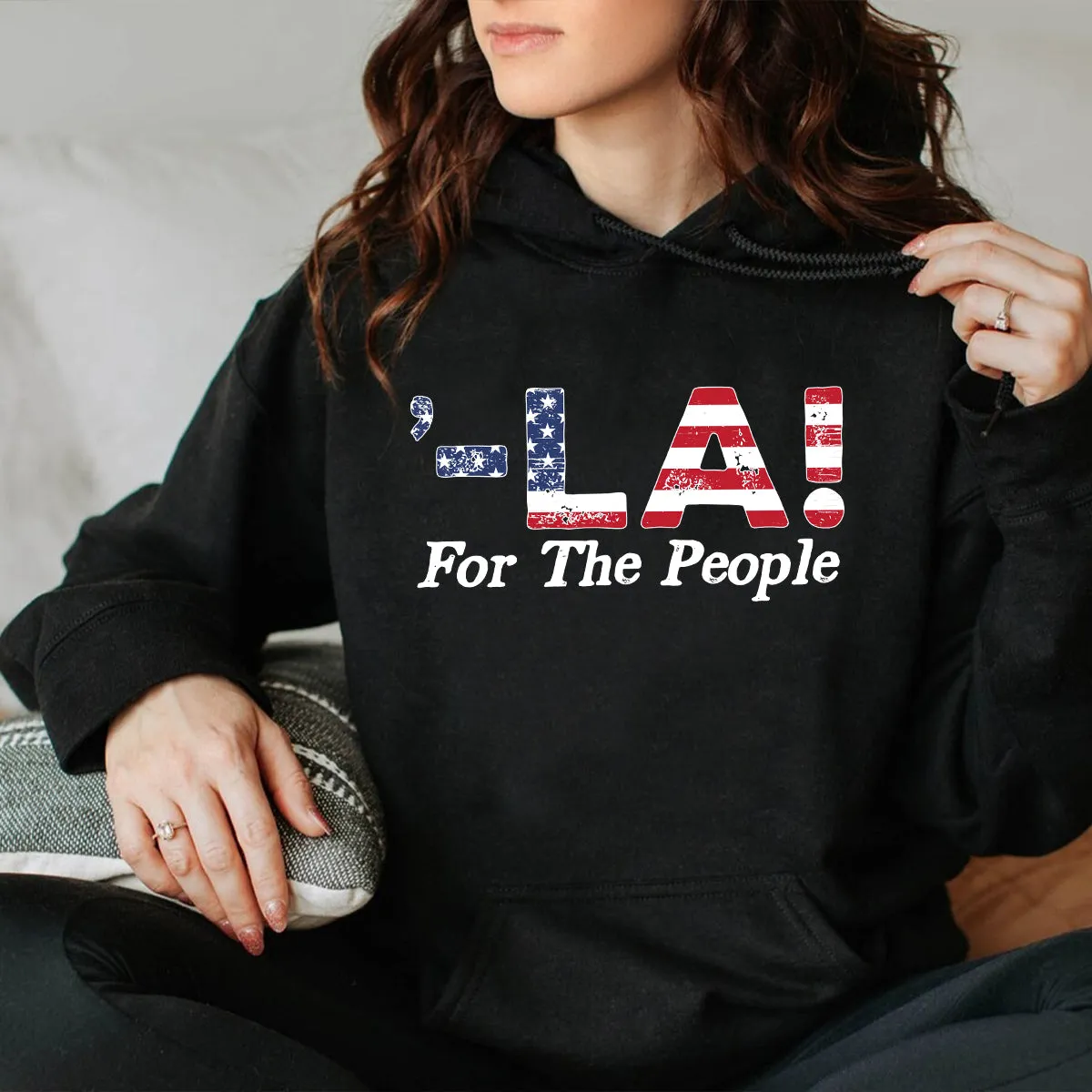 Teesdily | Comma La Shirt, Comma La For The People Sweatshirt Hoodie Mug, American Flag T-shirt, Support First Women Tee, Patriot Gift For Men Women