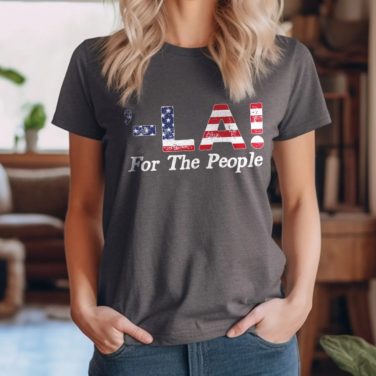 Teesdily | Comma La Shirt, Comma La For The People Sweatshirt Hoodie Mug, American Flag T-shirt, Support First Women Tee, Patriot Gift For Men Women