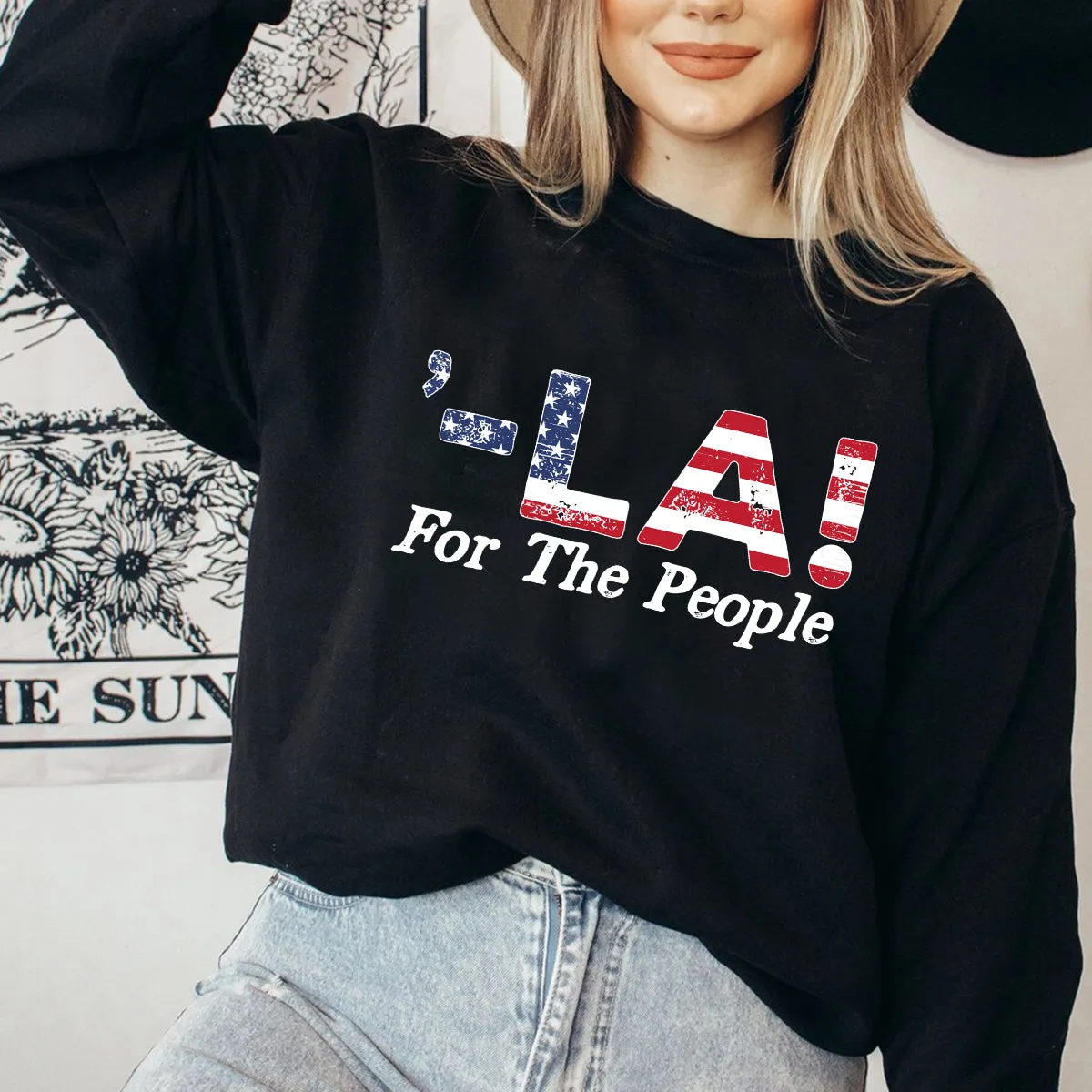 Teesdily | Comma La Shirt, Comma La For The People Sweatshirt Hoodie Mug, American Flag T-shirt, Support First Women Tee, Patriot Gift For Men Women