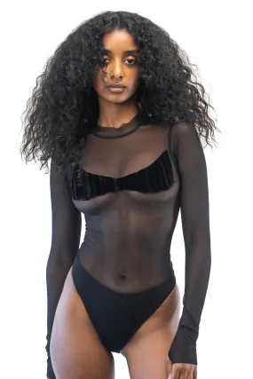 THE BODYSUIT IN BLACK VELVET