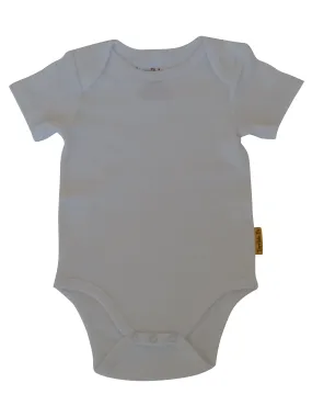 Toddler Unisex Short-Sleeve Bodysuit in White Color