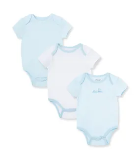 Train 3-pack Bodysuit Blue Multi