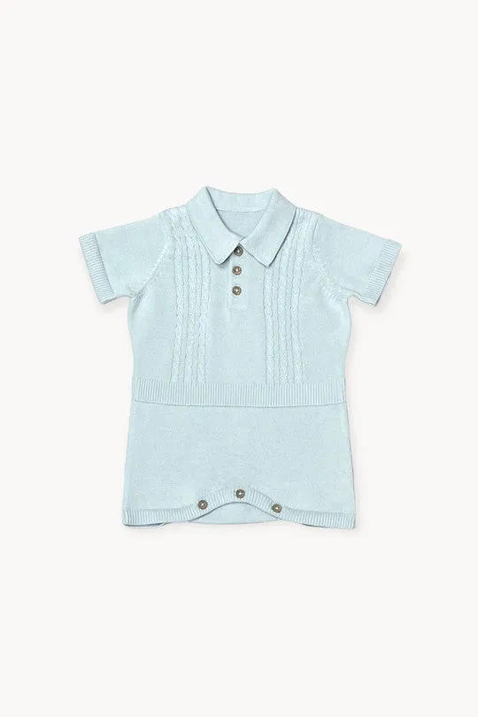 Viverano Milan Collar & Cable Knit Baby Bodysuit