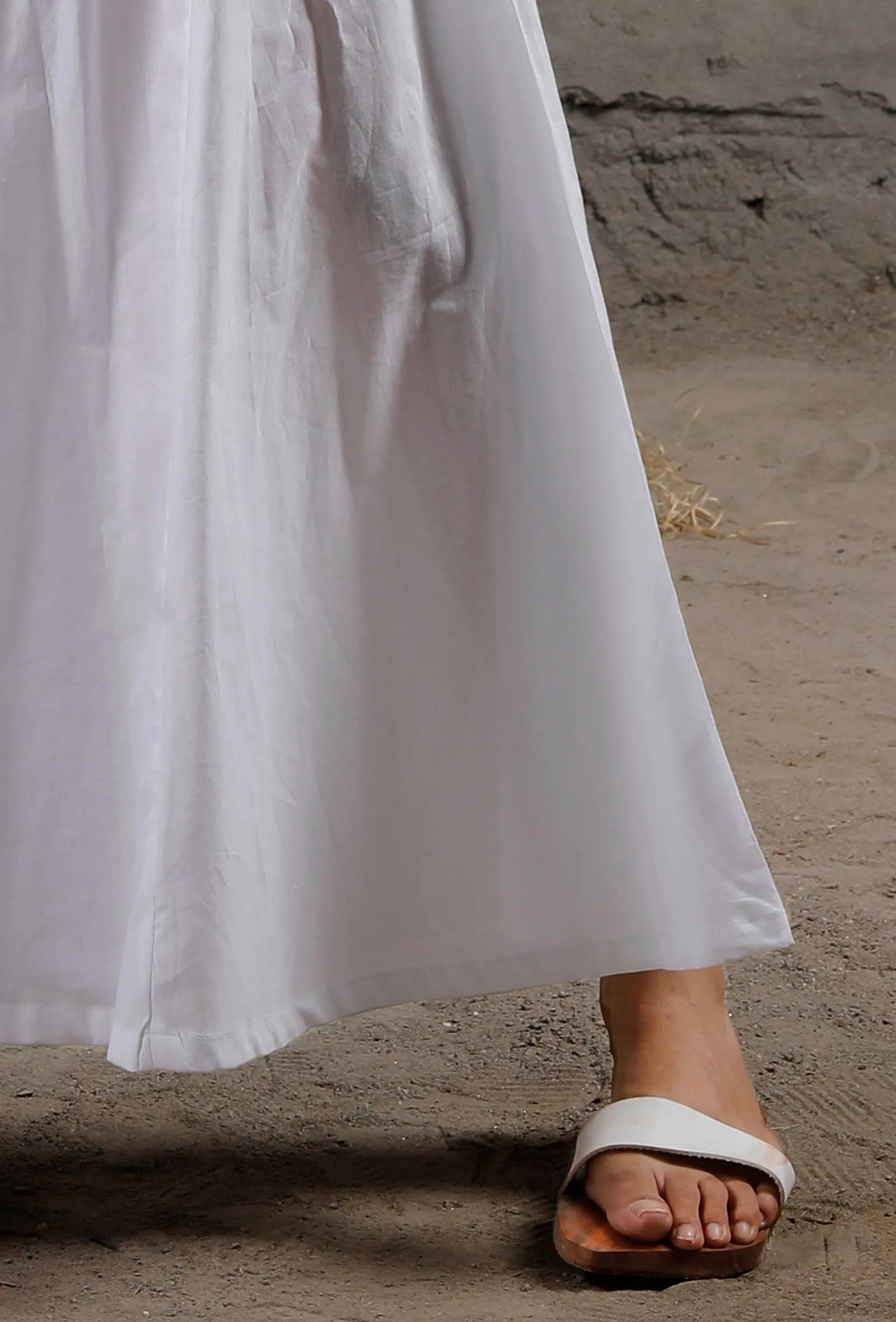 White Cotton Culottes