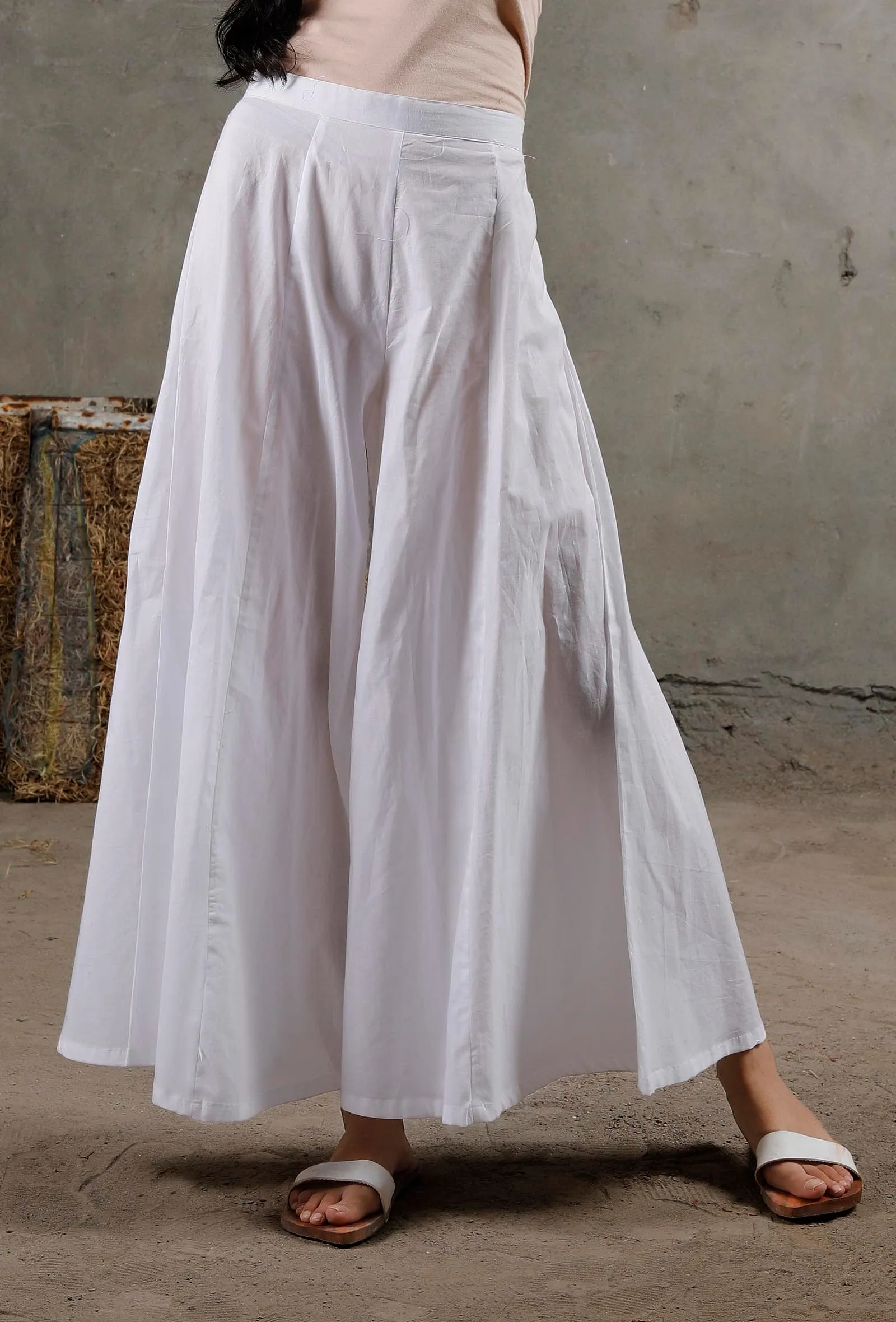 White Cotton Culottes