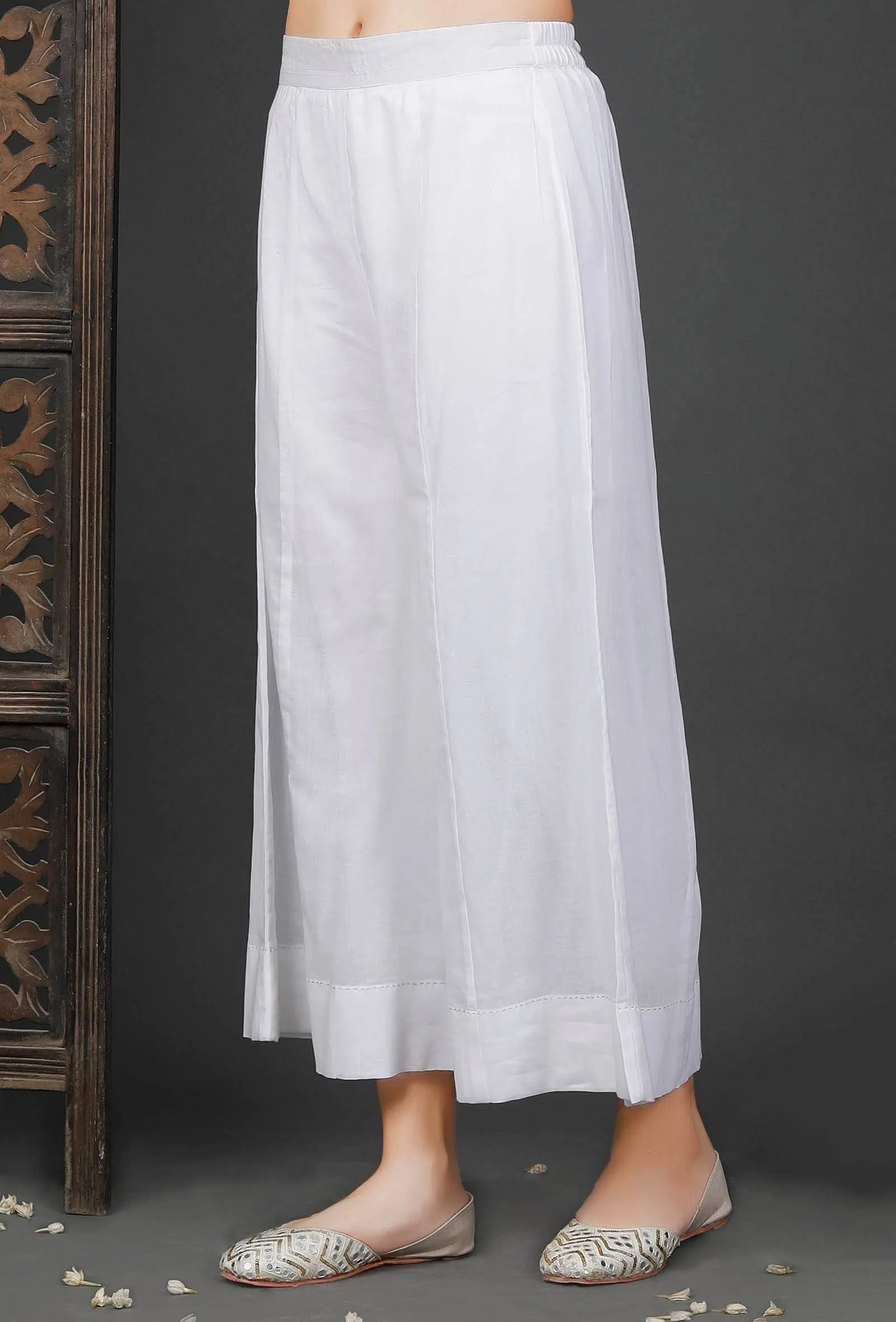 White Cotton Culottes