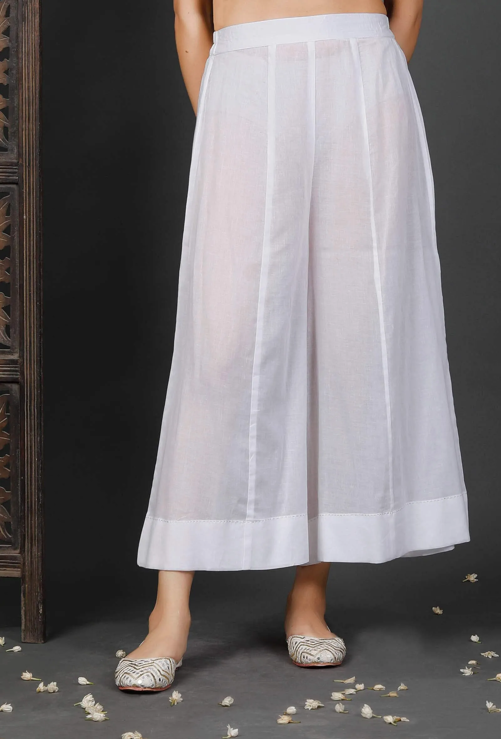 White Cotton Culottes