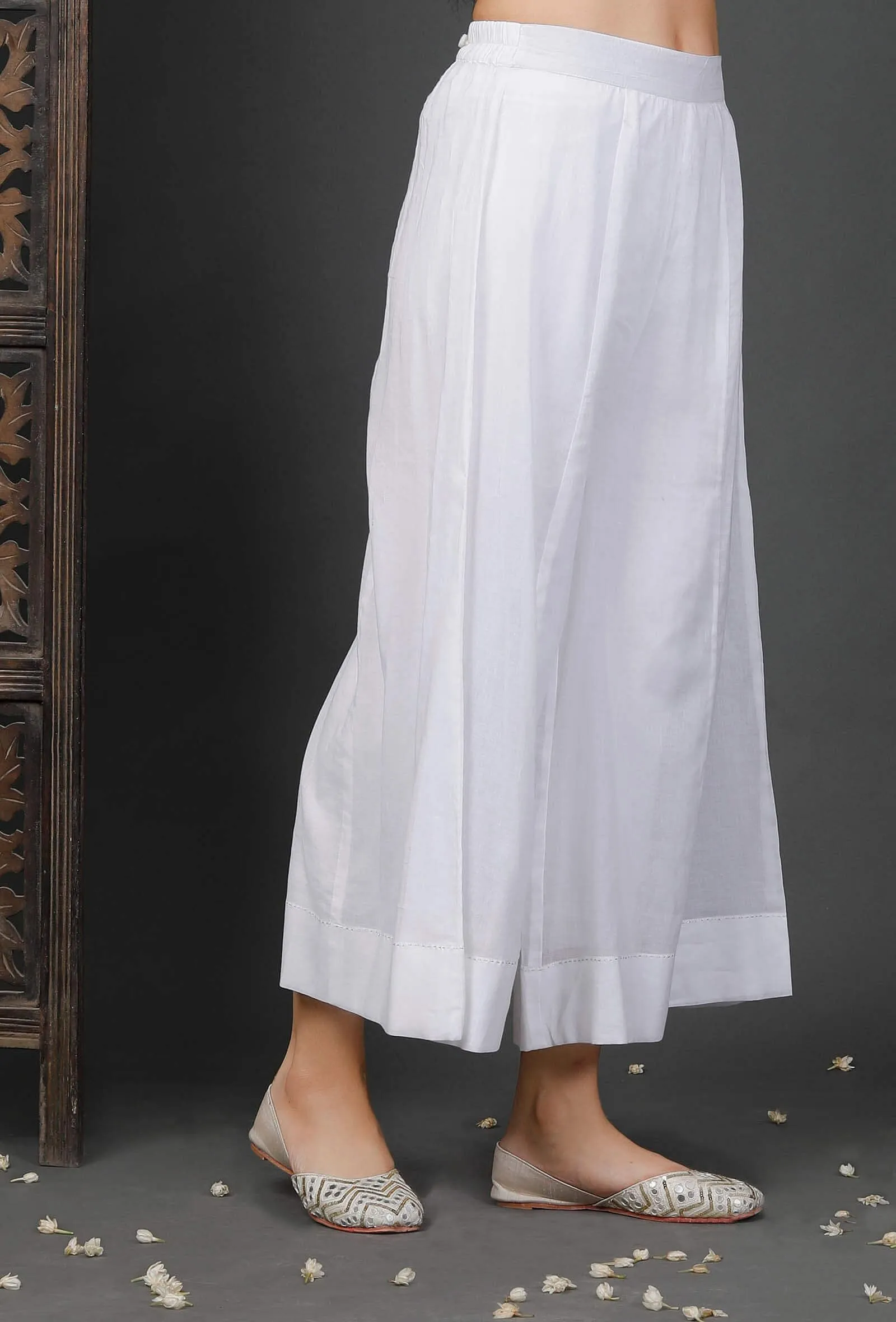 White Cotton Culottes