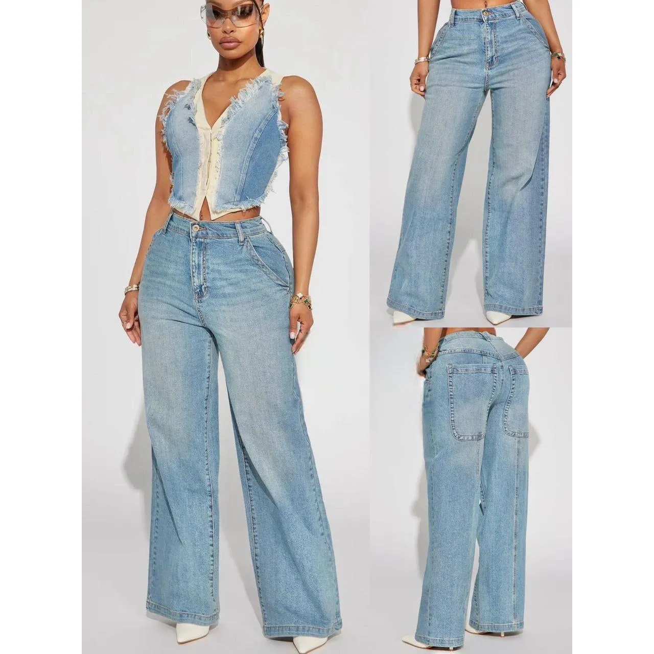 Wide Leg loose jeans.