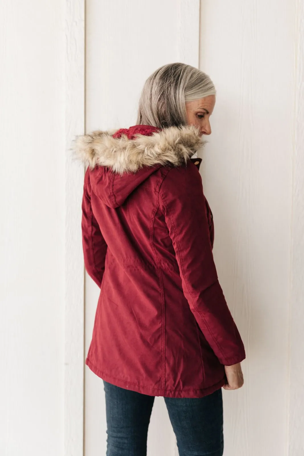 Winter Warm Coat in Wine