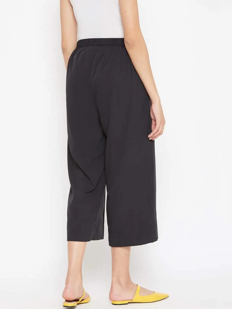 Women's Black Culottes