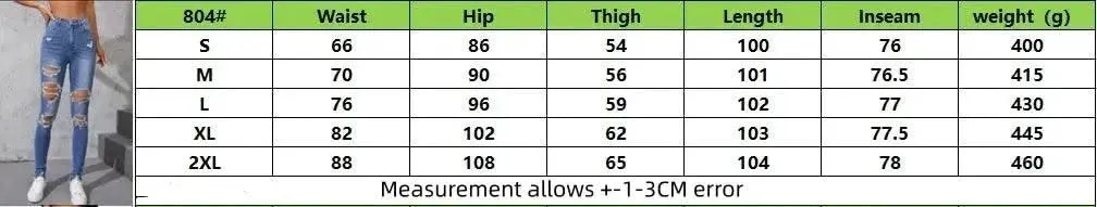 Women's Ripped Skinny Jeans - Fashionable High Stretch Slim Fit Butt Lift Denim Pencil Pants