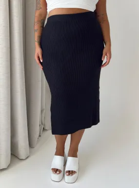 Zanna Midi Skirt Black Curve